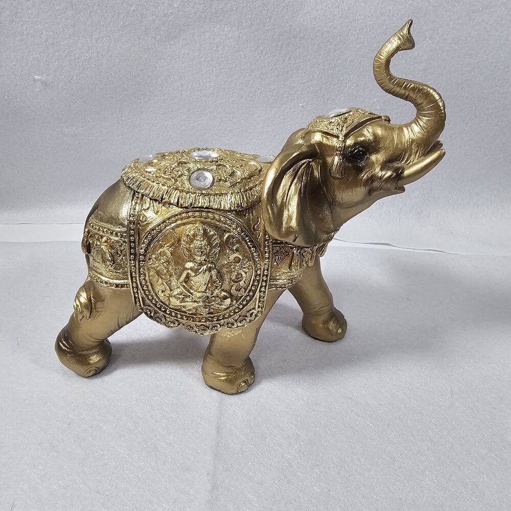 Lucky Elephant Statue, Gold Large Elephant Statue, Wealth Lucky Feng Shui Money